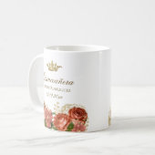 Royal Floral Quinceanera Kaffeetasse (Vorderseite Links)