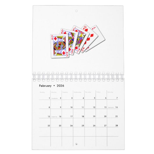 Royal Flush Diamonds Kalender (Feb 2026)