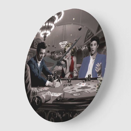 Royal Flush Große Wanduhr (Winkel)