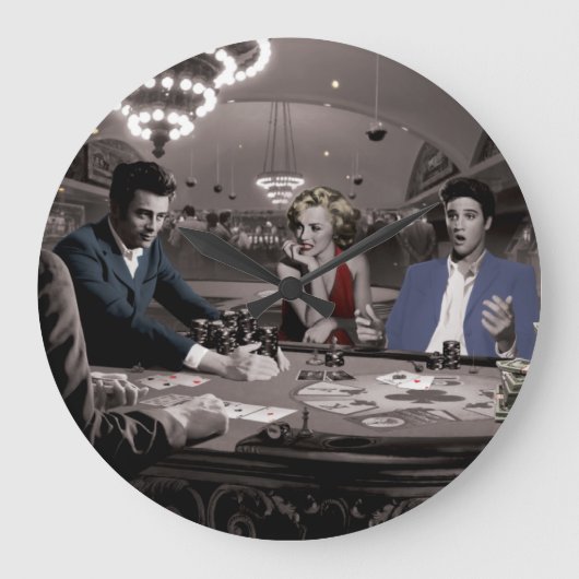 Royal Flush Große Wanduhr (Vorderseite)