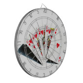 Royal Flush Hearts Dartscheibe (Vorderseite Links)