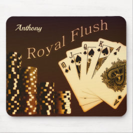 Royal Flush Poker Texas Holdem Mouse Pad Mousepad