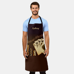 Royal Flush Poker Thema Personalisierte Schürze
