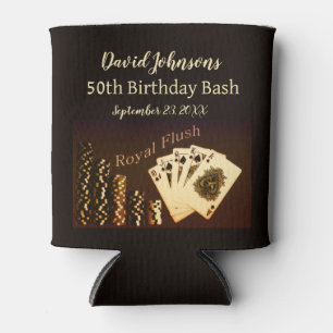 Royal Flush Poker Themed Can Cooler Gastgeschenk Dosenkühler