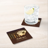 Royal Flush Poker Themed Drinks Coasters Rechteckiger Pappuntersetzer (Vor Ort)