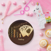 Royal Flush Poker Themed Personalisiert Paper Tell Pappteller (Party)