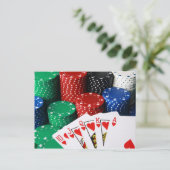 Royal Flush Postcard Postkarte (Stehend Vorderseite)
