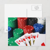 Royal Flush Postcard Postkarte (Vorne/Hinten)