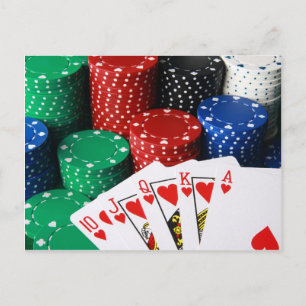 Royal Flush Postcard Postkarte