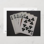 Royal Flush Postkarte (Vorne/Hinten)