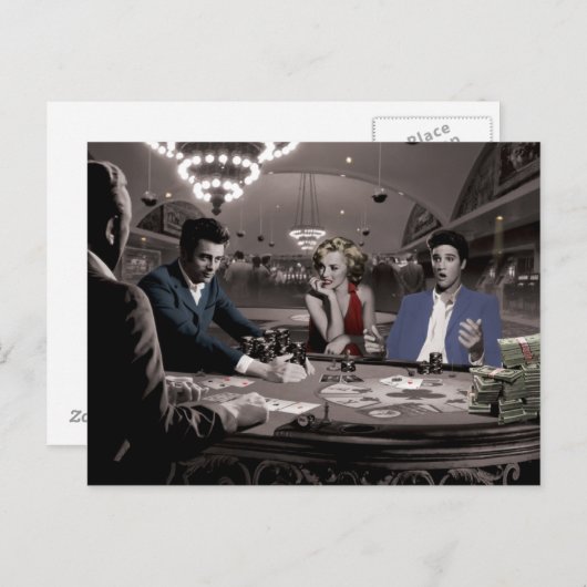 Royal Flush Postkarte (Vorne/Hinten)