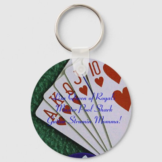 Royal Flush Queen Schlüsselanhänger (Vorderseite)