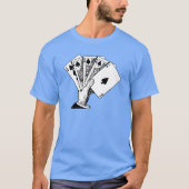 Royal Flush Vintag Illustration T-Shirt (Vorderseite)