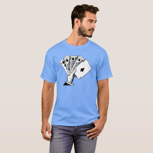Royal Flush Vintag Illustration T-Shirt (Vorne ganz)