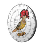 Royal Flycatcher Cartoon Illustration Dartscheibe (Vorderseite rechts)