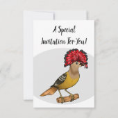 Royal Flycatcher Cartoon Illustration Einladung (Rückseite)