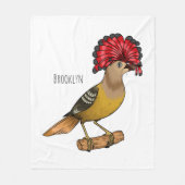 Royal Flycatcher Cartoon Illustration Fleecedecke (Vorderseite)