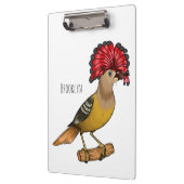 Royal Flycatcher Cartoon Illustration Klemmbrett (Links)