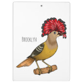 Royal Flycatcher Cartoon Illustration Klemmbrett (Rückseite)