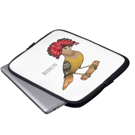 Royal Flycatcher Cartoon Illustration Laptopschutzhülle (Vorne Knopf)