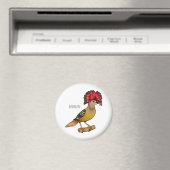 Royal Flycatcher Cartoon Illustration Magnet (In Situ (Geschirrspüler))