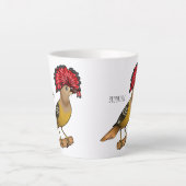 Royal Flycatcher Cartoon Illustration Milchtasse (Vorderseite)