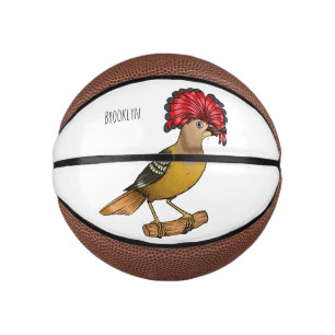 Royal Flycatcher Cartoon Illustration Mini Basketball