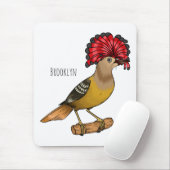 Royal Flycatcher Cartoon Illustration Mousepad (Mit Mouse)
