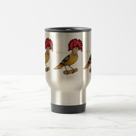 Royal Flycatcher Cartoon Illustration Reisebecher (Mittel)