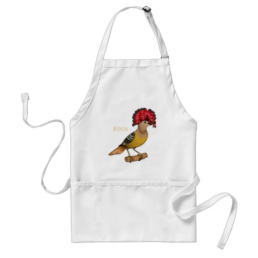 Royal Flycatcher Cartoon Illustration Schürze (Vorne)