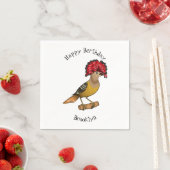 Royal Flycatcher Cartoon Illustration Serviette (Beispiel)