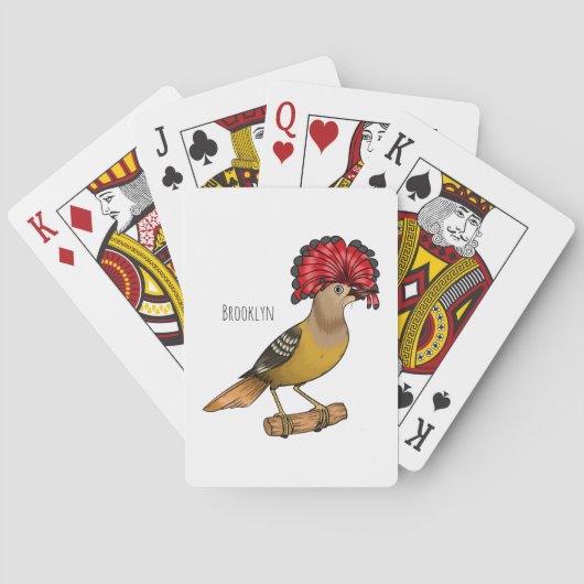 Royal Flycatcher Cartoon Illustration Spielkarten (Rückseite)