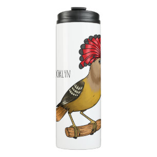 Royal Flycatcher Cartoon Illustration Thermosbecher