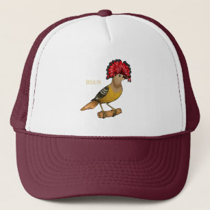 Royal Flycatcher Cartoon Illustration Truckerkappe