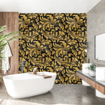 Royal French Black and Golden Floral