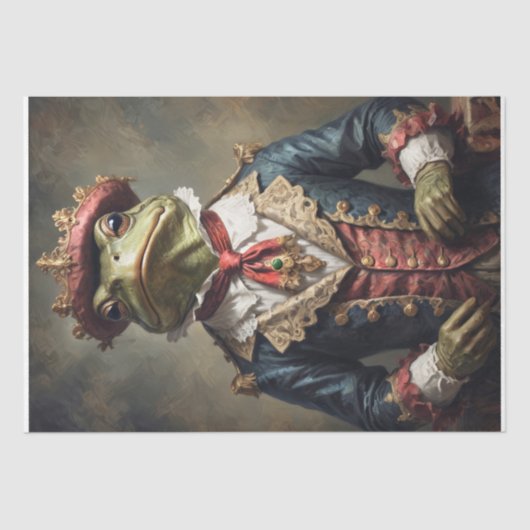 Royal Frog - Decoupage- Seidenpapier (Vorderseite)