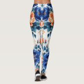 Royal Garden Glow Floral Design Leggings (Rückseite)