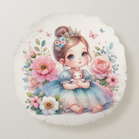 Royal Garden Princess Rundes Kissen (Vorderseite)