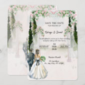 Royal Garden Save The Date Einladung (Vorne/Hinten)