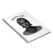 Royal Gaze Indian Queen Minimalist Bold Line Art Notizblock (Rechte Seite)