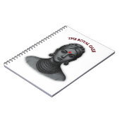 Royal Gaze Indian Queen Minimalist Bold Line Art Notizblock (Linke Seite)