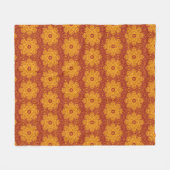 Royal Gelb und Rot Mandala Muster Fleecedecke (Vorderseite (Horizontal))