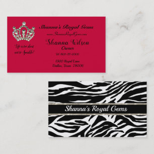 "Royal Gems" Tiara Business Cards Visitenkarte