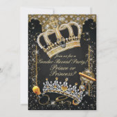 Royal Gender Reveal Dusche Prinz oder Prinzessin Einladung (Rückseite)