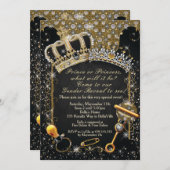 Royal Gender Reveal Dusche Prinz oder Prinzessin Einladung (Vorne/Hinten)