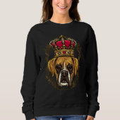 Royal German Boxer King Queen Princess Boxer Dog Sweatshirt (Vorderseite)