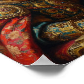 Royal German Shepherd Portrait Poster (Ecke)