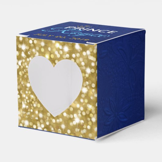 Royal Gifts|African Prince|Blue|Gold Glitzer Geschenkschachtel (Vorderseite)