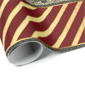 Royal Glam Golden Red Burgundy Lace Vip Geschenkpapier (Rolleneckpunkt)