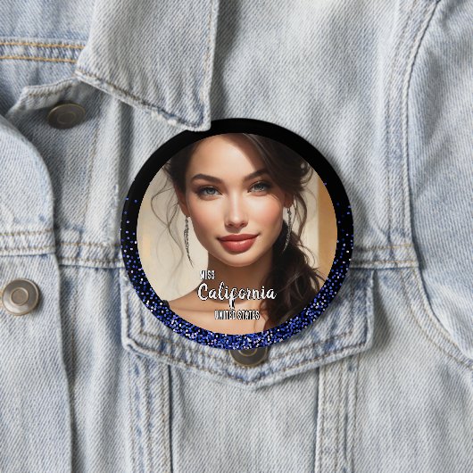Royal Glitzer Glitz Pageant Foto Button Button (Beispiel)